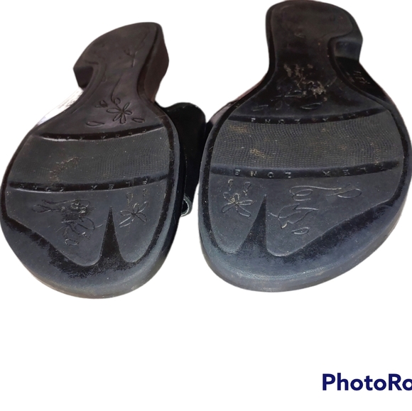 LIZFLEX Leather Slides Wide Velcro Strap Padded Leather Lining - Picture 4 of 9